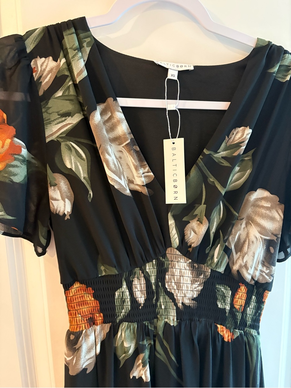 Baltic Born Floral Maxi Birdie: black and rust floral - Picture 5 of 10